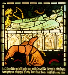 Das Grab von Tristan und Isolde der Schönen, aus „Die Geschichte von Tristan und Isolde“, William Morris und Co.